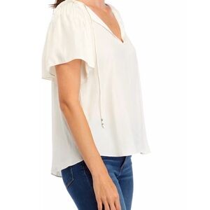 Philosophy Cream Blouse with V-Neck